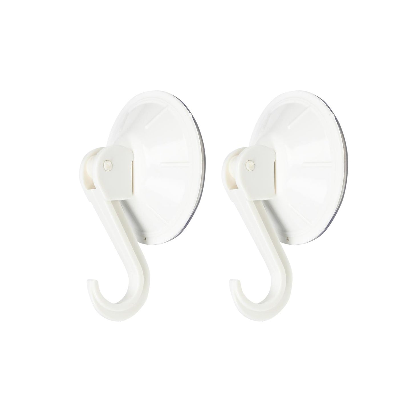 Saughaken 2tlg Saugnapf Haken Ø55 mm Kunststoff Wandhaken Bad Küche Weiß Halter