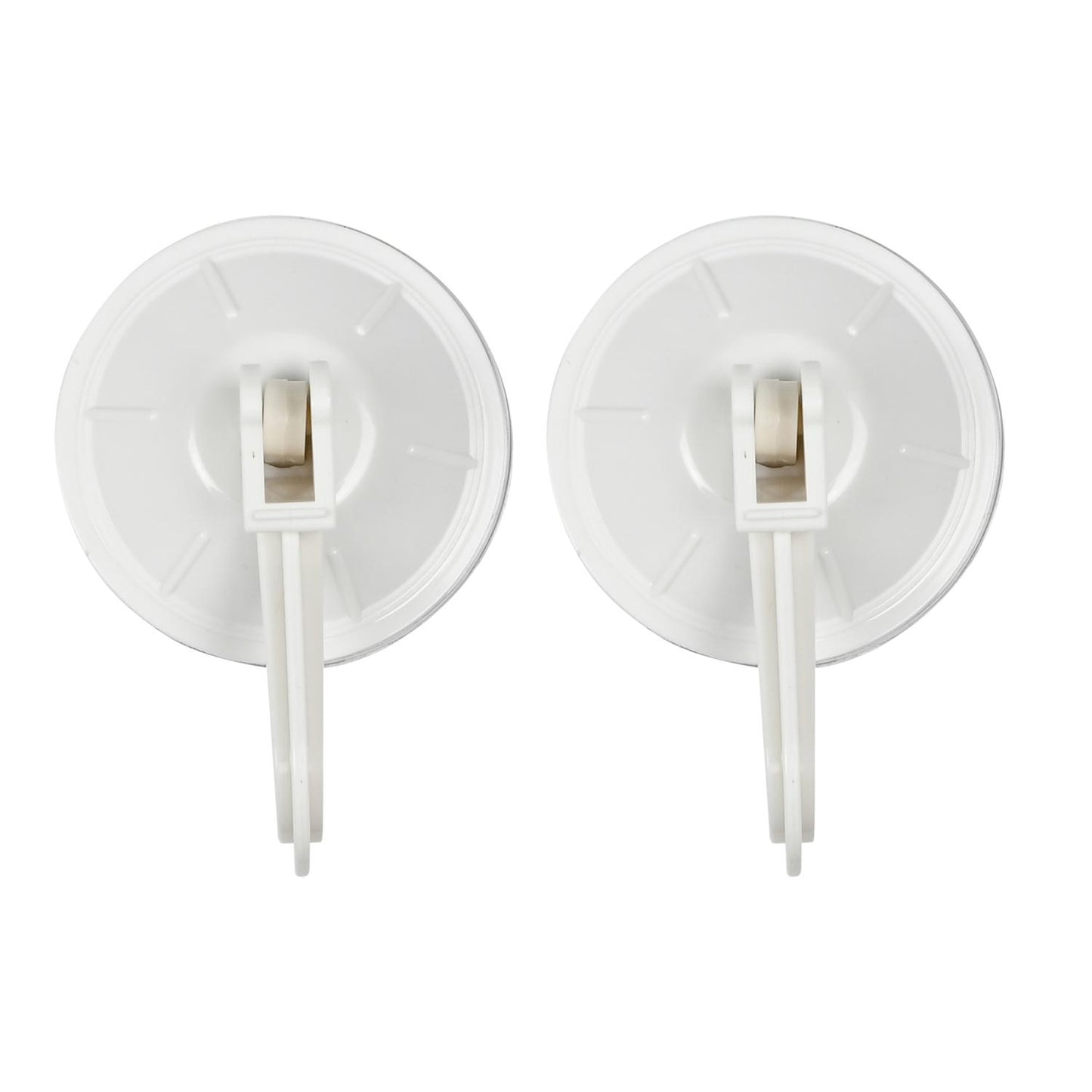 Saughaken 2tlg Saugnapf Haken Ø55 mm Kunststoff Wandhaken Bad Küche Weiß Halter