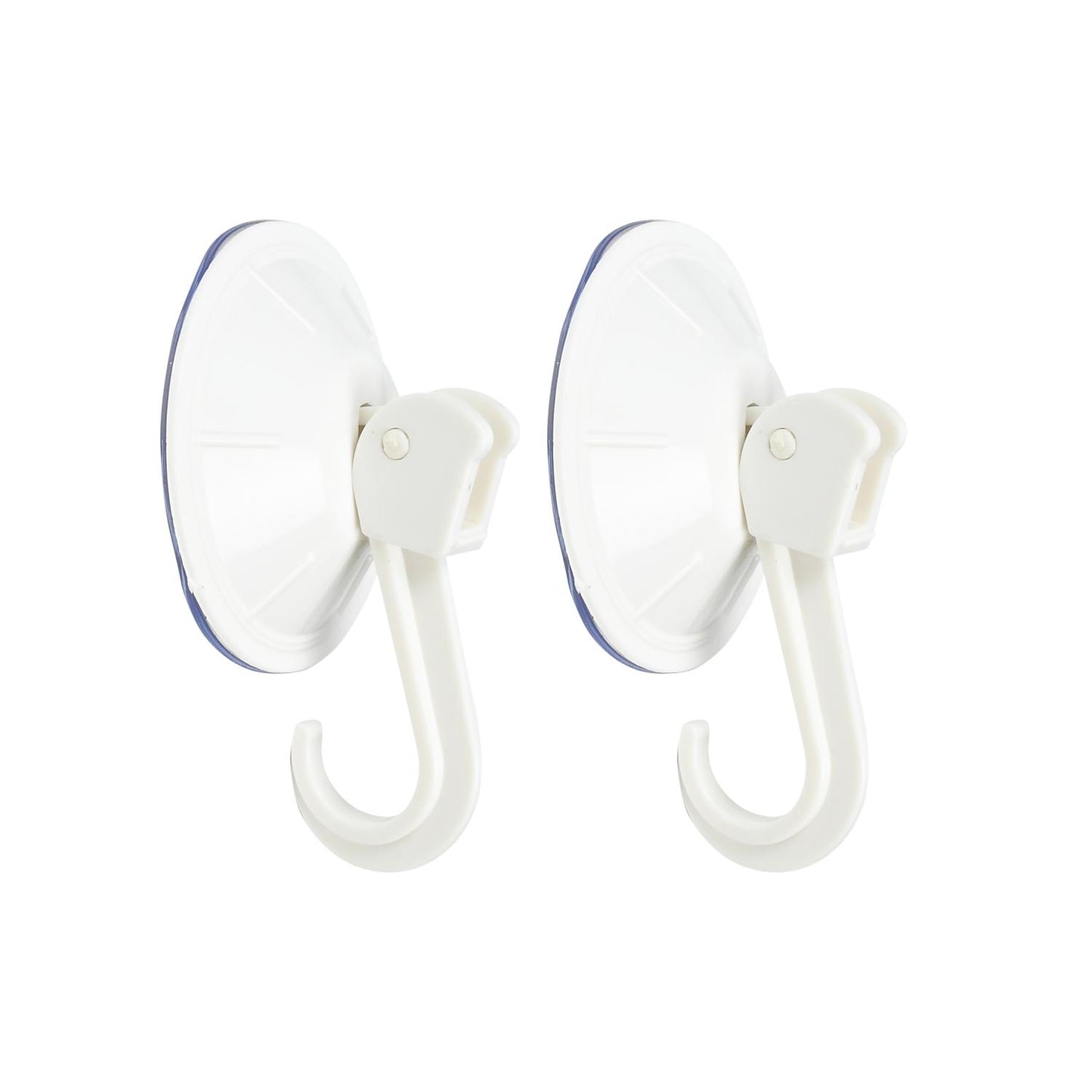 Saughaken 2tlg Saugnapf Haken Ø55 mm Kunststoff Wandhaken Bad Küche Weiß Halter