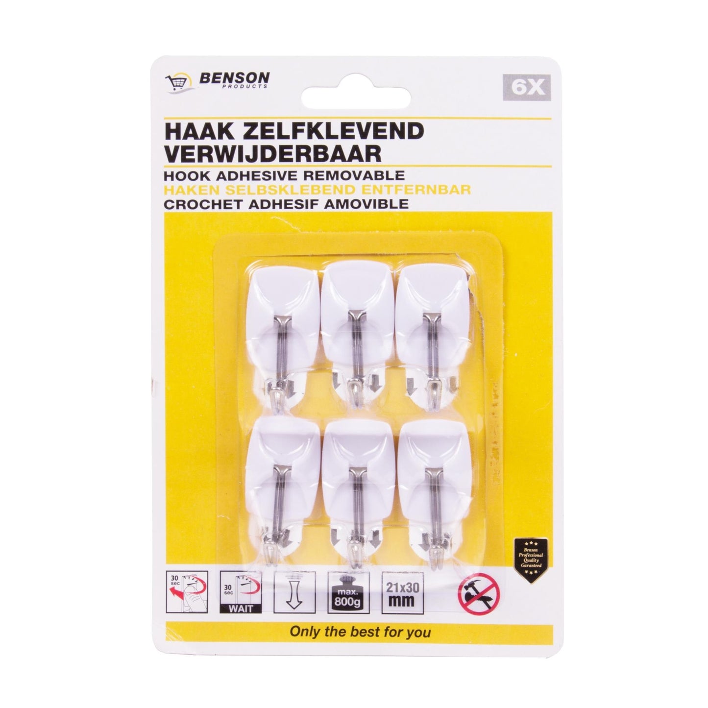 Klebehaken 6tlg Haken selbstklebend ohne Bohren ablösbar Wandhaken Küche Bad