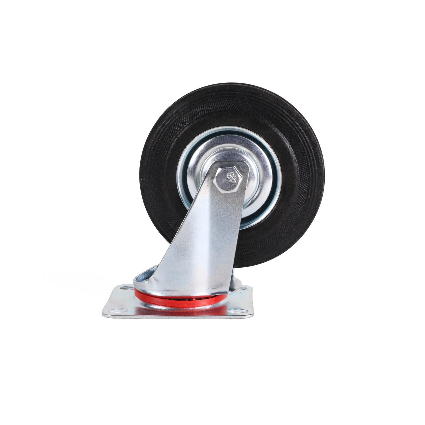 Lenkrolle 125 mm Vollgummi Möbelrolle drehbar schwarz Transportrolle 100 kg