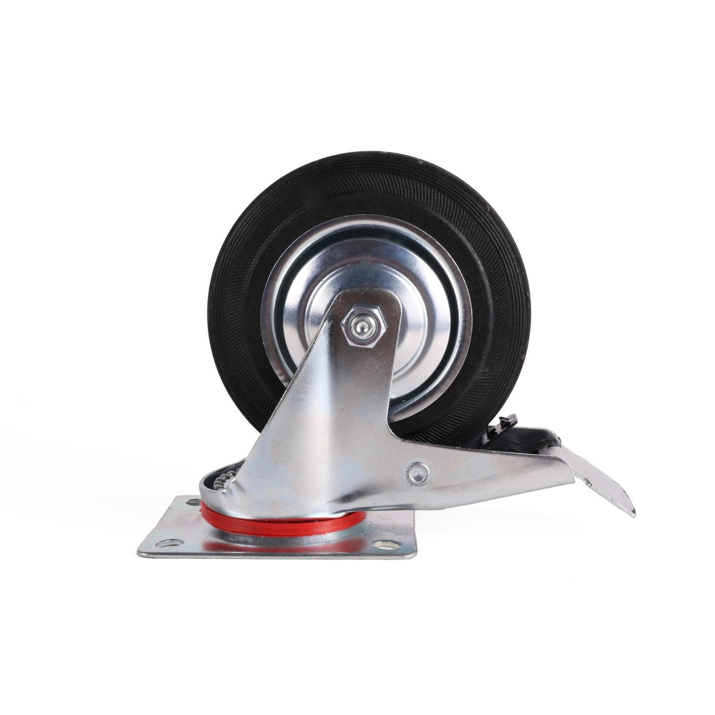 Lenkrolle 160 mm mit Bremse Vollgummi Möbelrolle drehbar Transportrolle 140 kg