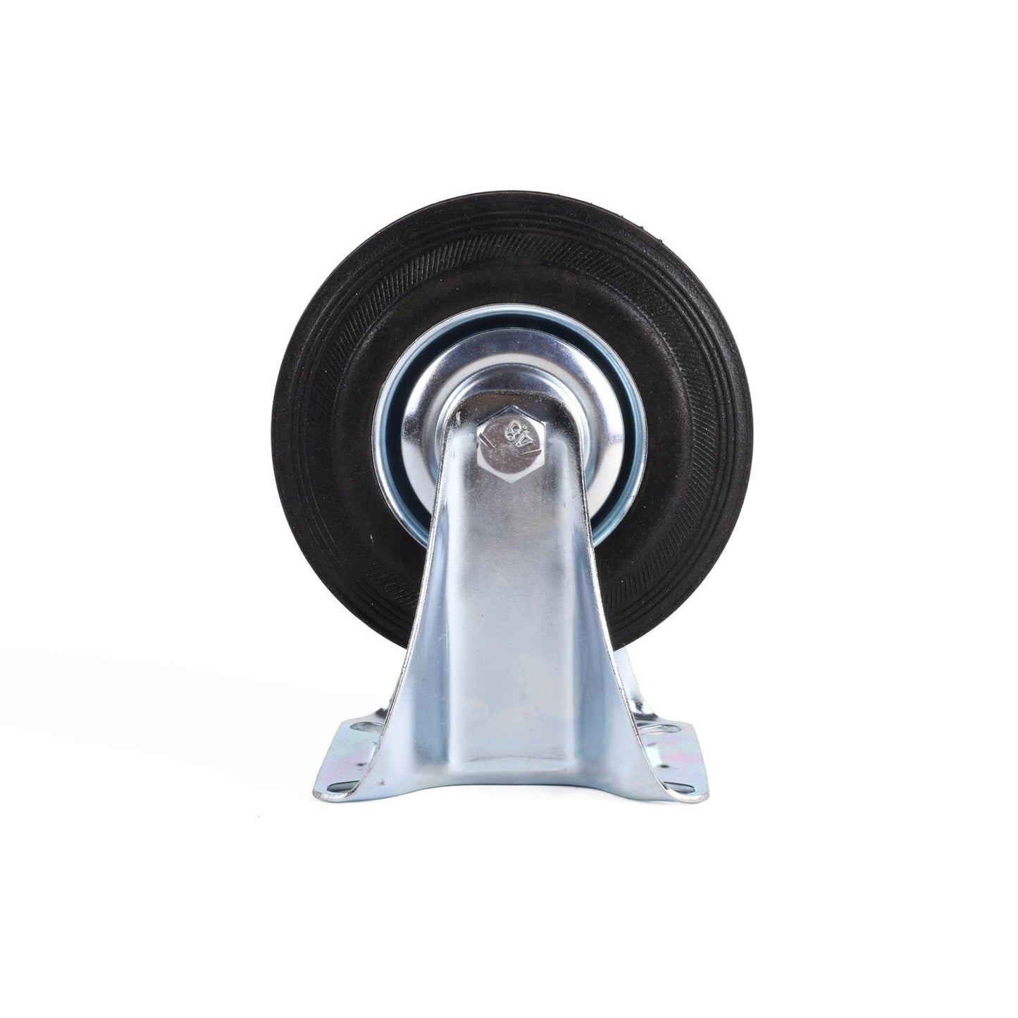 Bockrolle 125 mm Vollgummi schwarz Stahlfelge Möbelrolle Transportrolle 100 kg