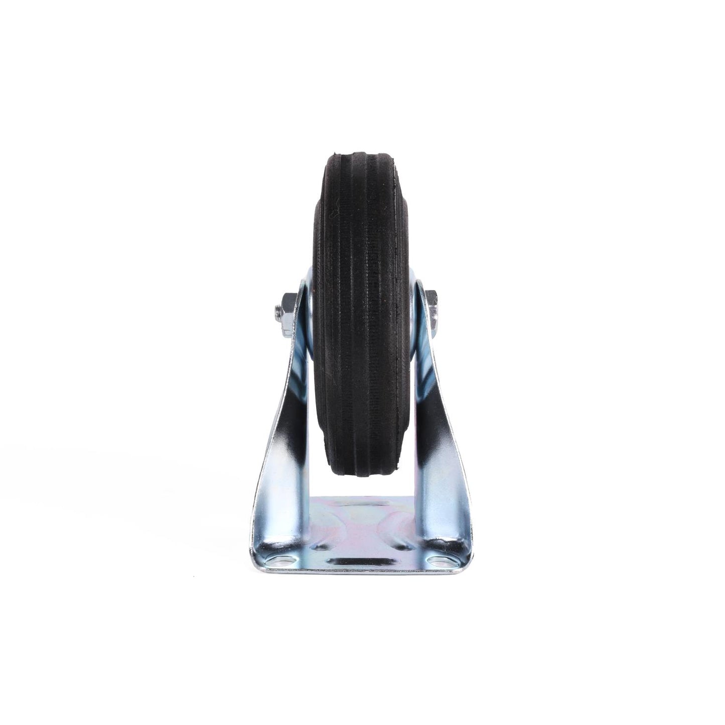 Bockrolle 125 mm Vollgummi schwarz Stahlfelge Möbelrolle Transportrolle 100 kg