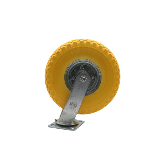 Lenkrolle PU Reifen 10 Zoll 3.00-4 pannensicher Transportrolle drehbar 100 kg