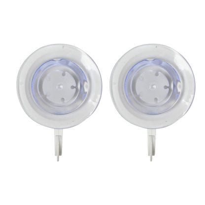 Saughaken 2tlg Saugnapf Haken Ø55 mm Kunststoff Wandhaken Bad Küche Weiß Halter