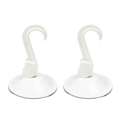 Saughaken 2tlg Saugnapf Haken Ø55 mm Kunststoff Wandhaken Bad Küche Weiß Halter