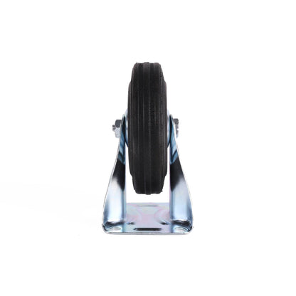 Bockrolle 125 mm Vollgummi schwarz Stahlfelge Möbelrolle Transportrolle 100 kg