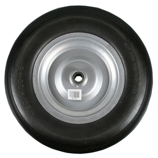 Rad Reifen 4.00-8 Zoll 39 cm groß PU Vollrad mit Stahlfelge Ersatzrad Schubkarre