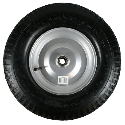 Rad Reifen 4.00-8 Zoll 39 cm groß mit Stahlfelge Kugellager Achsloch 20x90 mm