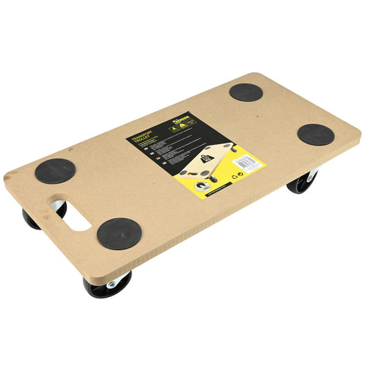 Transportroller 58x30cm bis 200kg MDF Rollbrett Möbelroller Griff Transporthilfe